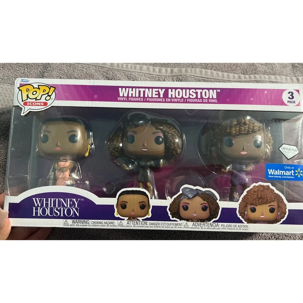 FUNKO POP ICONS Collector Whitney Houston Diamond Exclusive‎ Pop! Figures 3Pk